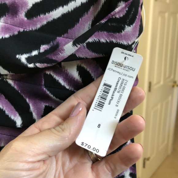 Black and Purple Dress - Size 8 - NWT Bisou Bisou - Picture 3 of 5